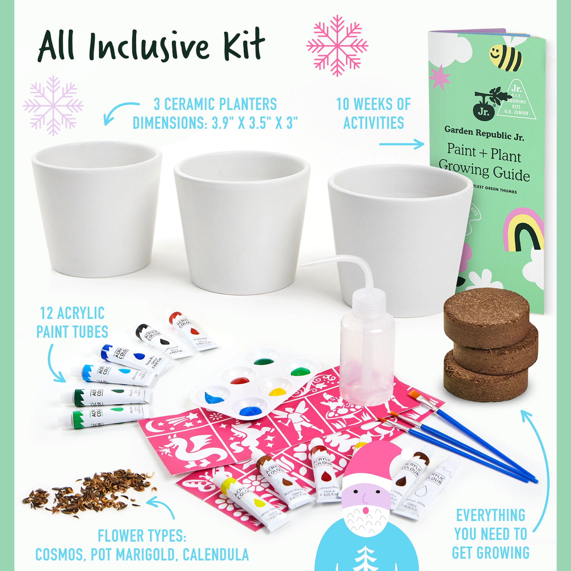 Innorock Paint Your Own Flower Plants Craft Kit for Kids 4-8