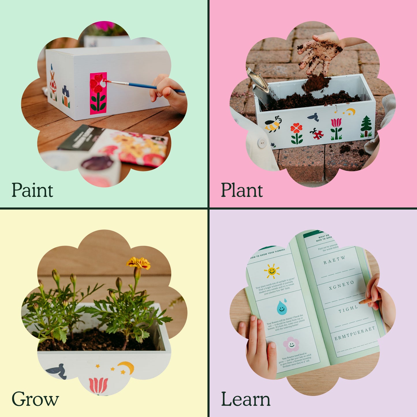 Garden Republic Jnr Kids Paint & Plant Flower Growing Kit