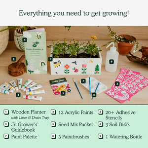 Garden Republic Jnr Kids Paint & Plant Flower Growing Kit