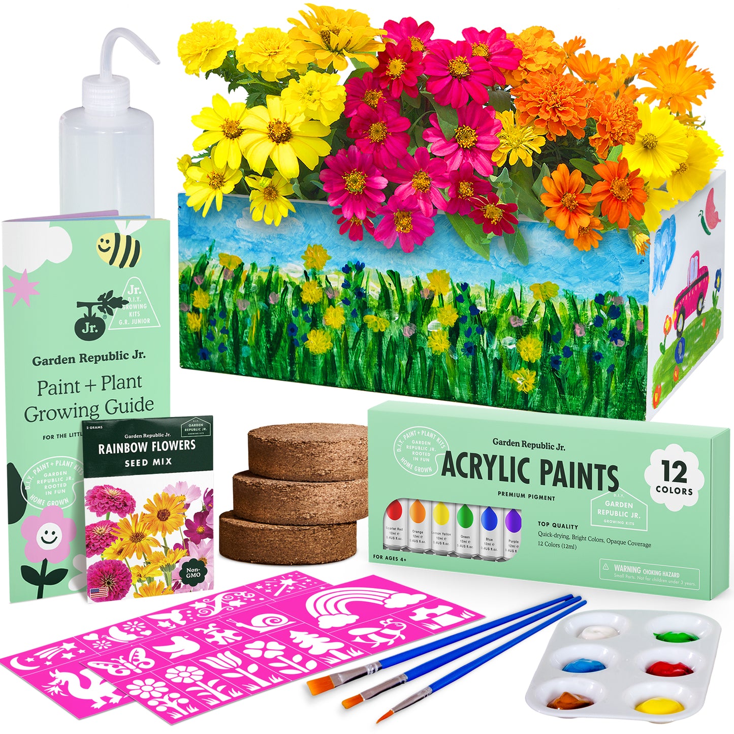Garden Republic Jnr Kids Paint & Plant Flower Growing Kit