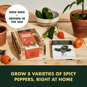 Pepper Seeds for Garden Planting - 8 Non-GMO Heirloom Pepper Seed Packets
