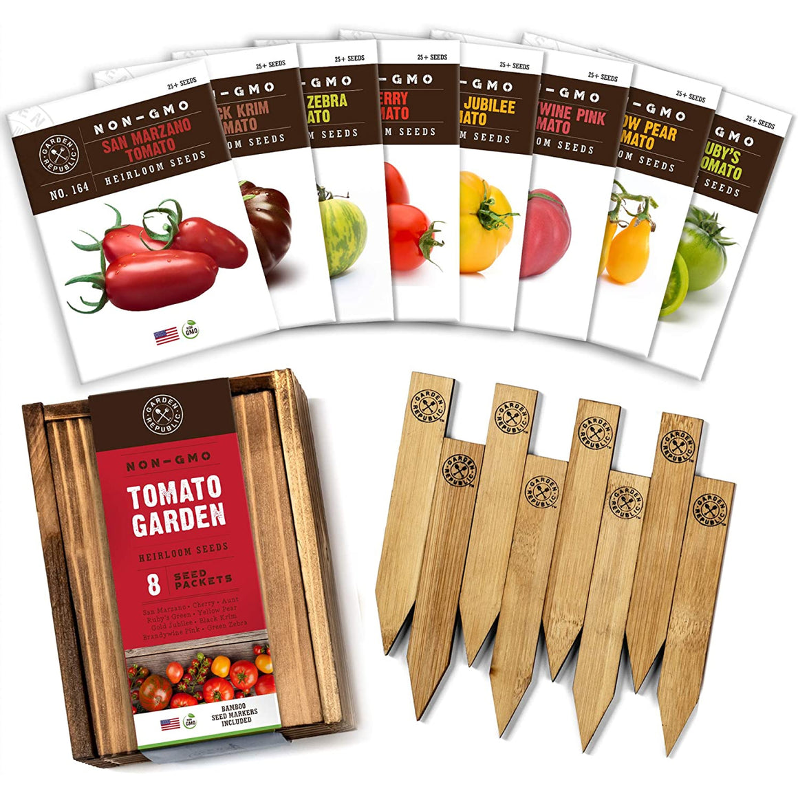 Tomato Seeds for Planting - 8 Tomato Garden Seed Packets Non GMO Heirloom Seeds